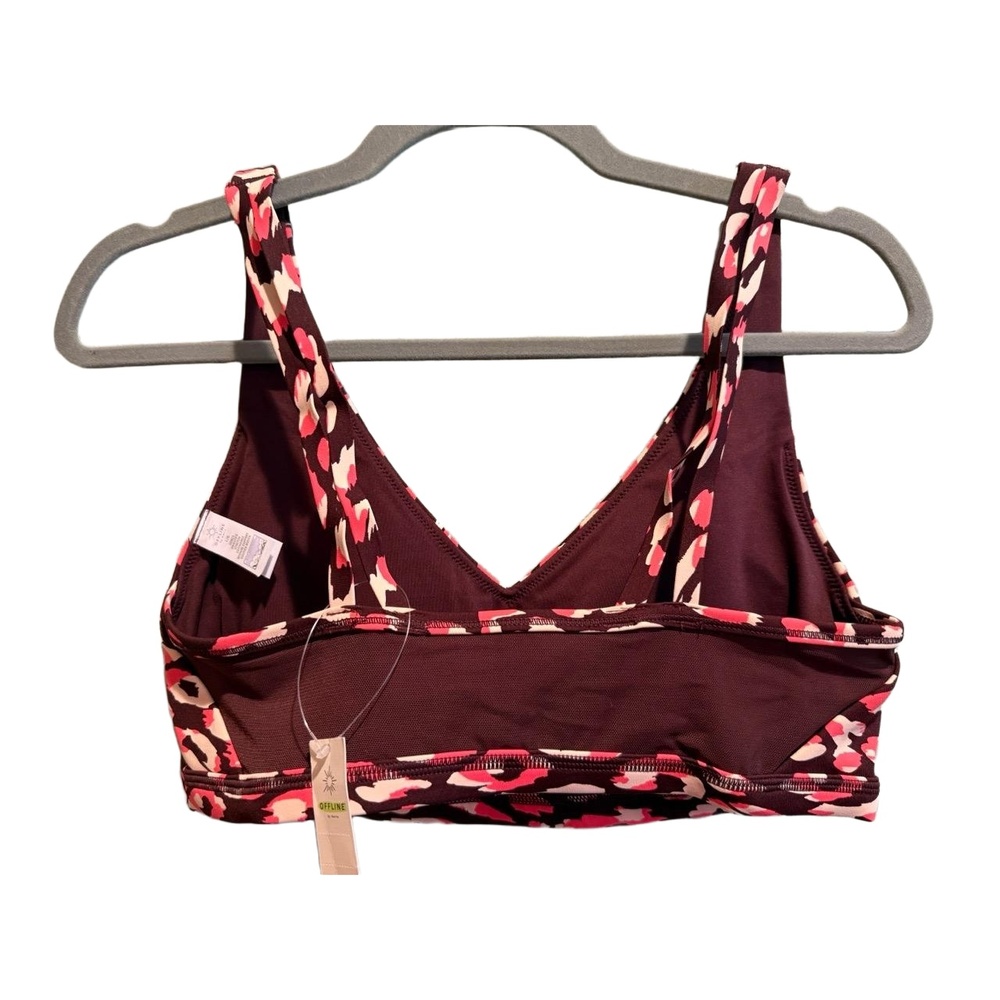 OFFLINE By Aerie Sports Bra Womens Size L Leopard Print Multicolor Lounge Trendy - Picture 2 of 5